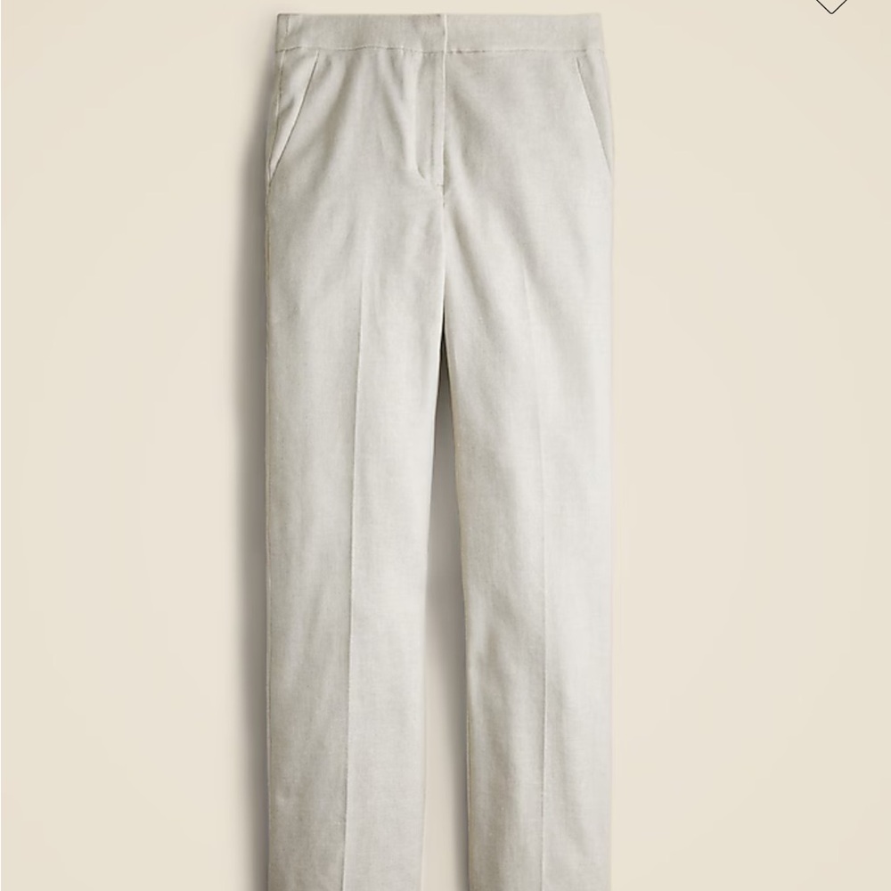 Kate Linen blend straight leg trouser 6 petite NWT